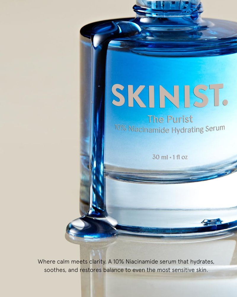 SKINIST The Purist 10% Niacinamide Hydrating Serum with Hyaluronic Acid – Pore-Minimizing & Brightening for Radiant Complexion