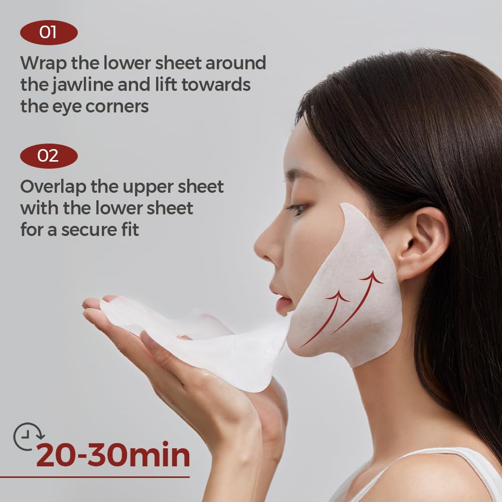 TerroirBon Vegan BioCell TangTang Firming Total Care Mask for Sensitive Skin–Jawline Lifting, Elasticity Hydrating, Elasticity, Plumping, Grape Stem Cell Sheet Mask | Korean Skincare, 1.28 fl ozx4ea