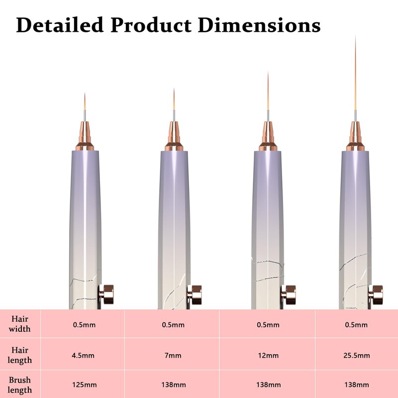 20PCS Nail Art Brushes Set, YIHUALE Retractable Builder Nail Extension Gel Brush, Gel Polish Art Design Pen Painting Tools, Nail Art Liner Brush and Dotting Pen for Salon, DIY (Pink+purple, 4+16PCS)