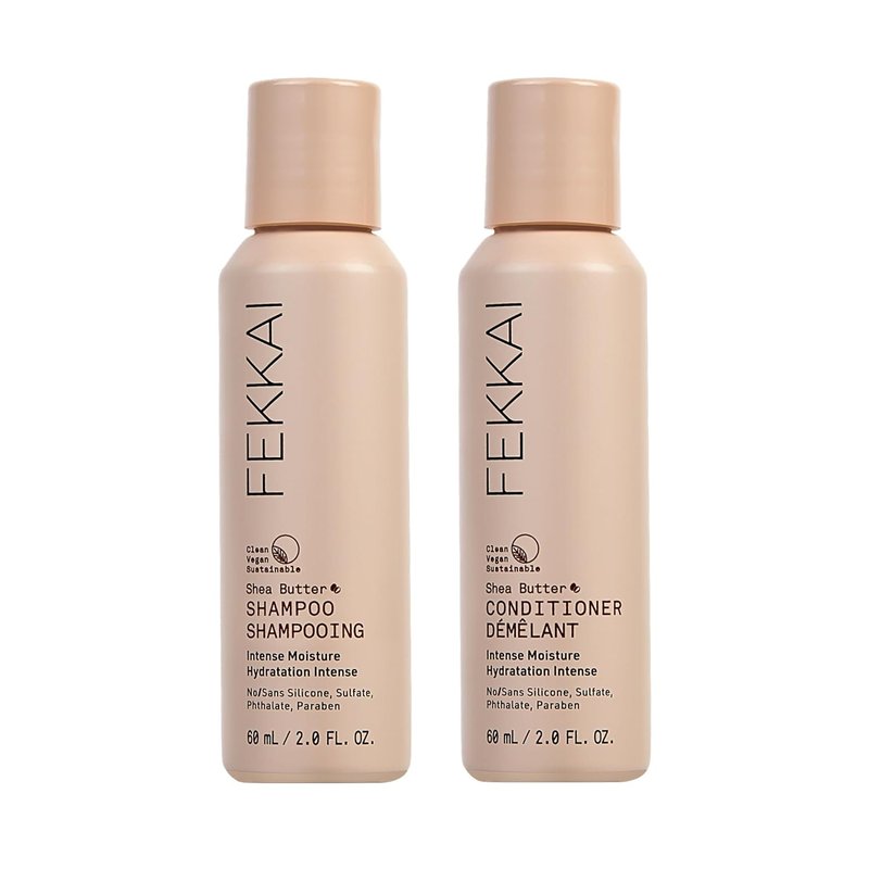 Fekkai Shea Butter Shampoo & Conditioner Set - Moisturizes, Softens & Adds Shine | 2 oz Each, Vegan & Cruelty-Free