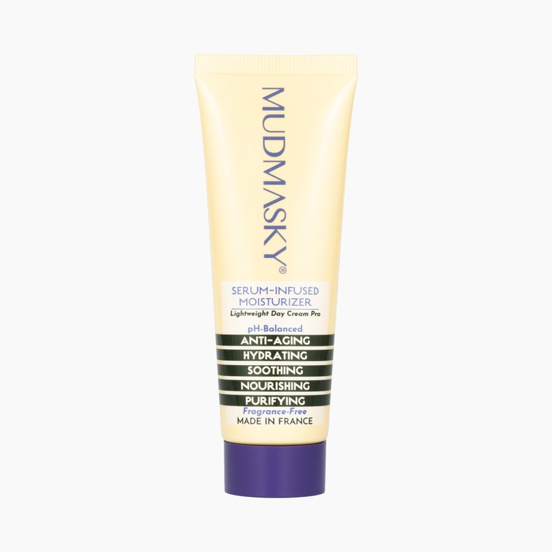 MUDMASKY Face Moisturizer Cream - Serum-Infused Moisturizer for Deep Hydration - Lightweight Skin Care with Mango, Almond & Sunflower Oils - All-Natural Beauty Product Imported from France