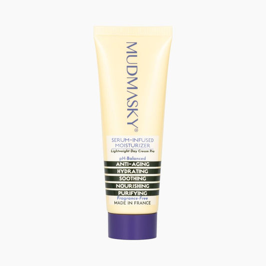 MUDMASKY Face Moisturizer Cream - Serum-Infused Moisturizer for Deep Hydration - Lightweight Skin Care with Mango, Almond & Sunflower Oils - All-Natural Beauty Product Imported from France