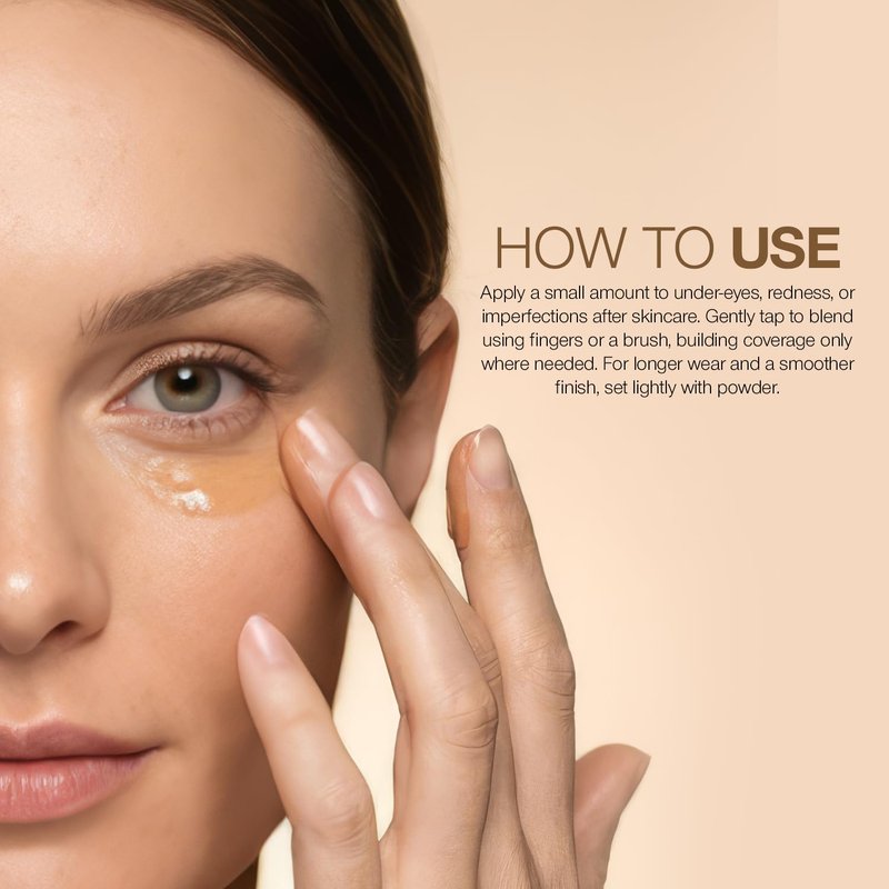 Palladio Full Coverage Concealer - Creamy Face & Under Eye Formula, Disguises Dark Circles, Blemishes, Fine Lines, Evens Skin Tone (Vanilla Latte)