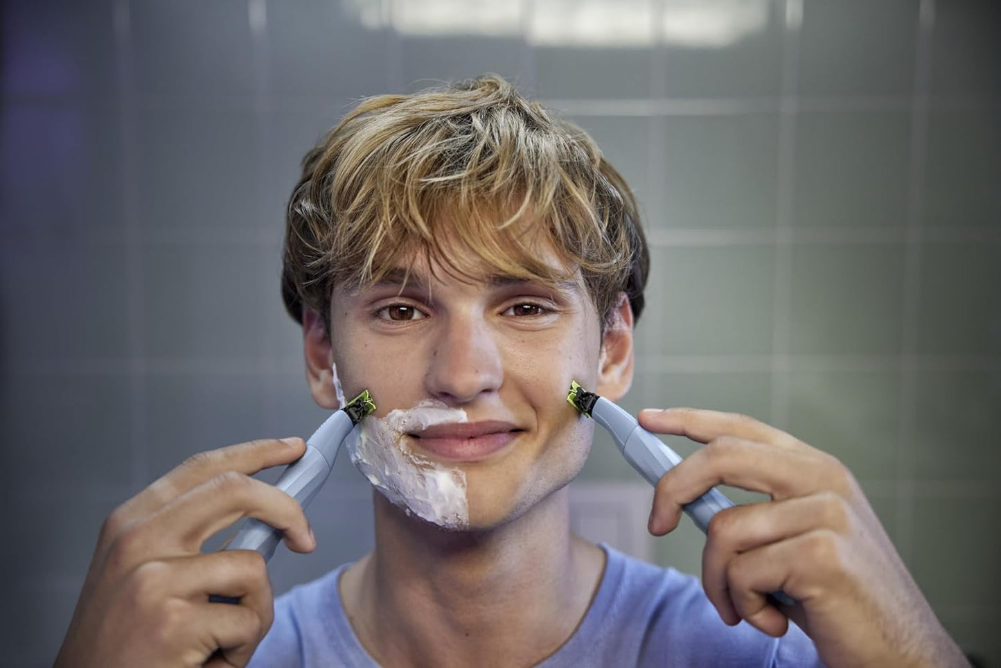 Philips OneBlade First Shave, Teen Hybrid Electric Shaving System, (Gray)