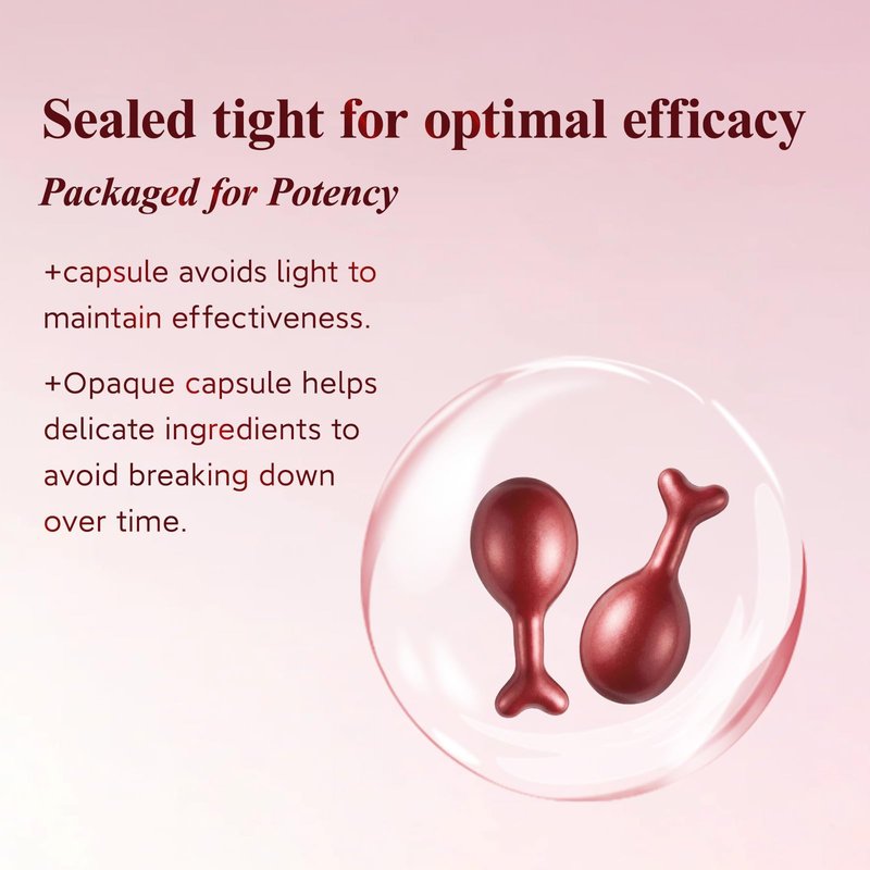 HKH Peptide Serum Capsules for Face: 48 Caps Anti-Aging & Firming Skin with Astaxanthin and Niacinamide - Antioxidant Serum for Smoothing Fine Lines - Even Tone for 30+ Women - Travel-Friendly