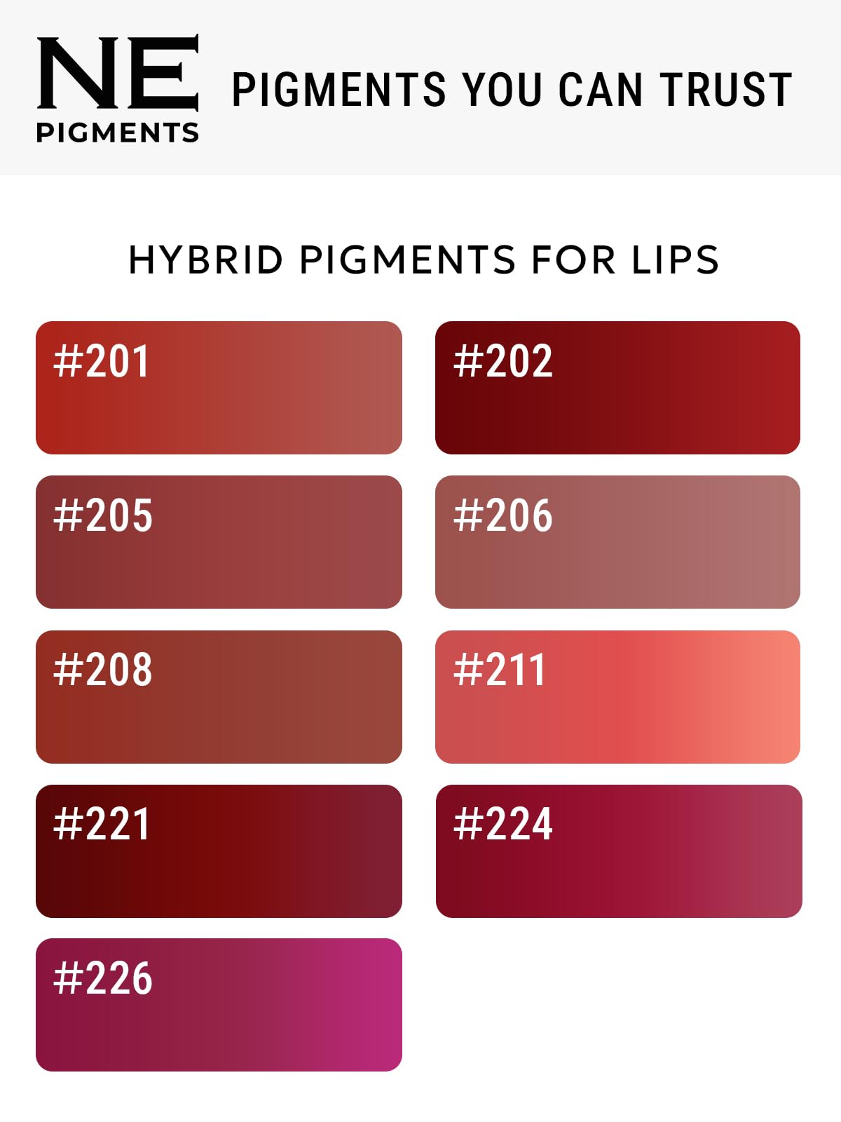 NE PIGMENTS #208 Peach - By Elena Nechaeva - Lip Pigment - Permanent Makeup - Professional Tattoo Ink