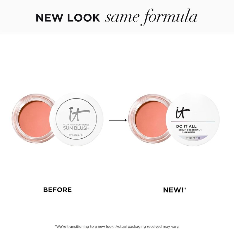 IT Cosmetics Do It All Serum Color Balm - Blendable Blush & Bronzer with 24HR Hydration | 0.63 oz