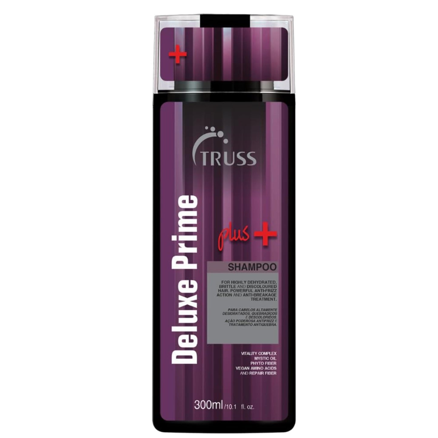 TRUSS Deluxe Prime Plus+ Shampoo for Dry, Damaged Hair - Moisturizing Hair Shampoo for Women & Men - Frizz-Control & Breakage Defense - Improve Natural Shine - No Added Salts (10.1 Fl Oz)