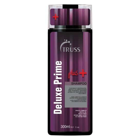 TRUSS Deluxe Prime Plus+ Shampoo for Dry, Damaged Hair - Moisturizing Hair Shampoo for Women & Men - Frizz-Control & Breakage Defense - Improve Natural Shine - No Added Salts (10.1 Fl Oz)