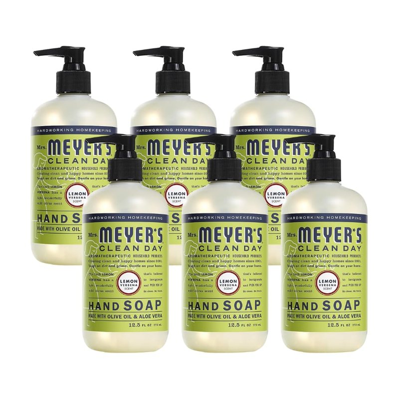 Mrs. MEYER'S Liquid Hand Soap Lemon Verbena, 12.5 Fl Oz (Pack of 6)