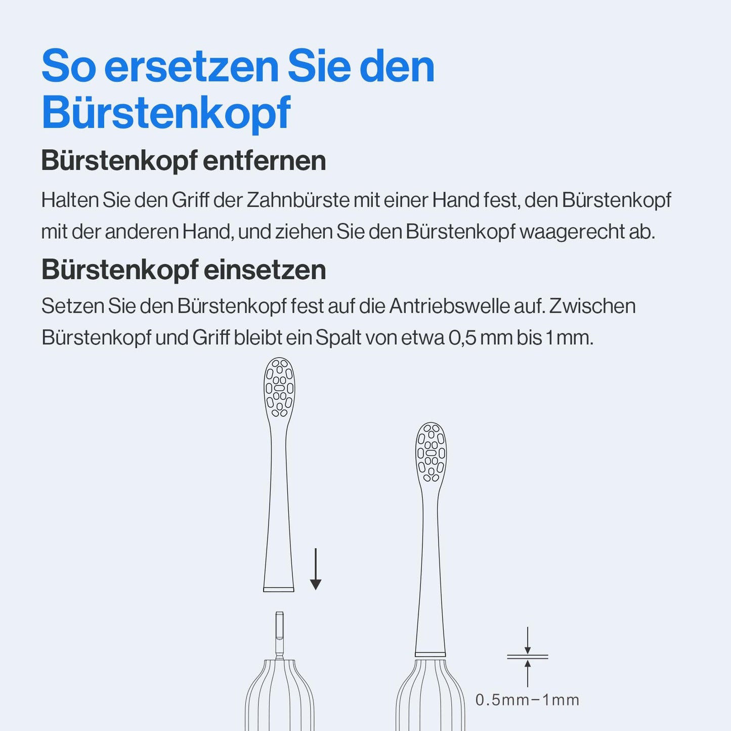 usmile Replacement Brush Heads for Y20 Pro/Y10 Pro/P20 Pro/P10 Pro/Y1S, Patented Residual Shock Absorption and Air Cushion, Compatible to usmile Electric Toothbrush, 2-Pack