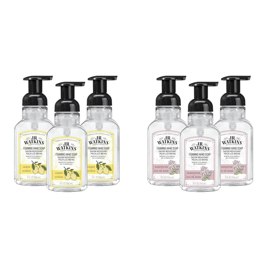 J.R. Watkins Foaming Hand Soap with Pump Dispenser, Moisturizing Foam Hand Wash, All Natural & Foaming Hand Soap with Pump Dispenser, Moisturizing Foam Hand Wash, All Natural