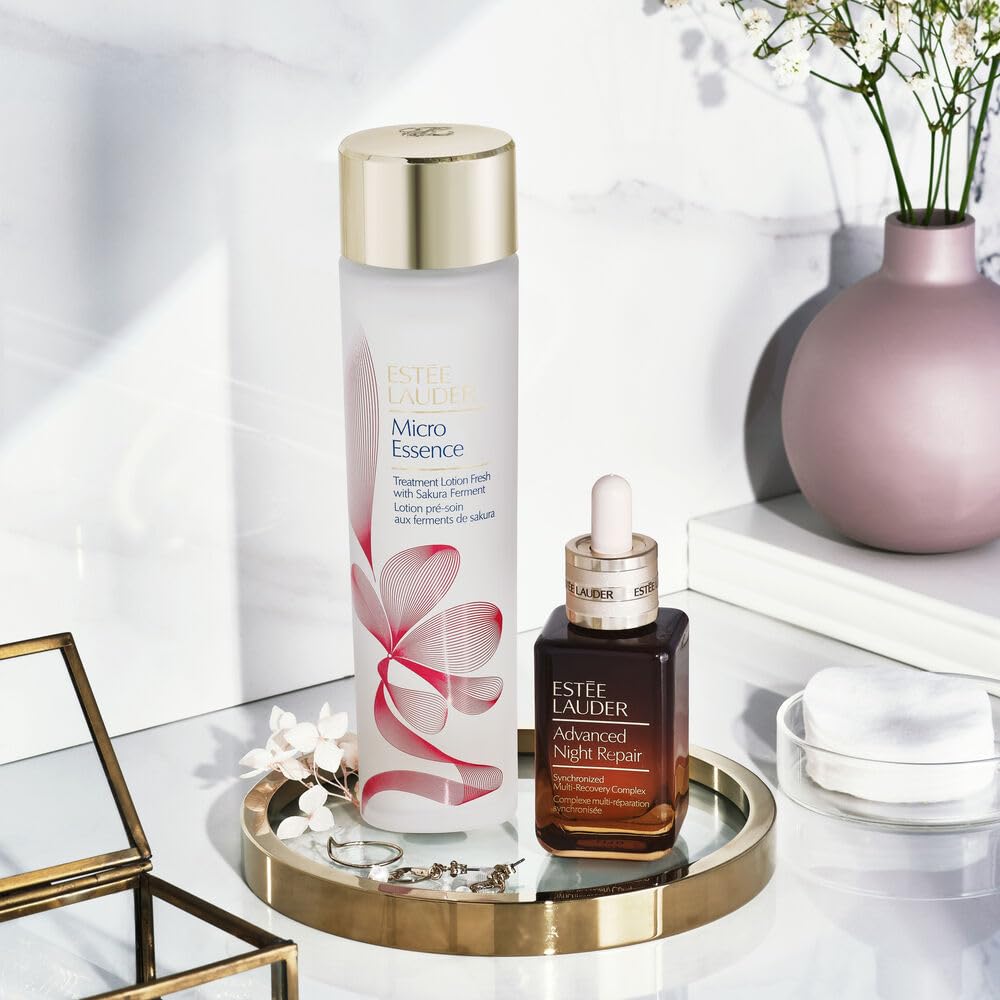 Estée Lauder Micro Essence Treatment Lotion Toner Fresh with Sakura Ferment | Hydrating & Soothing + Skin Barrier Repair, Travel Size, 1 Fl Oz