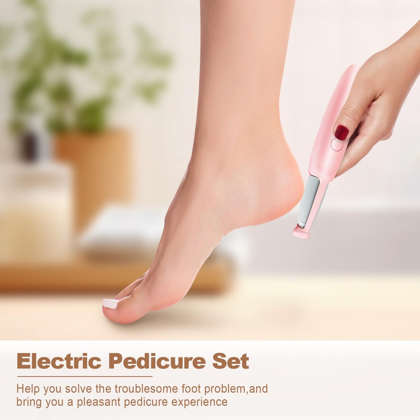 ANUMITRA Electric Foot Callus Remover Rechargeable – Professional Pedicure Tool for Feet with Dual-Speed 2-in-1 Rollers, Electric Foot File & Grinder for Dead Skin, Cracked Heels & Dry Skin Care