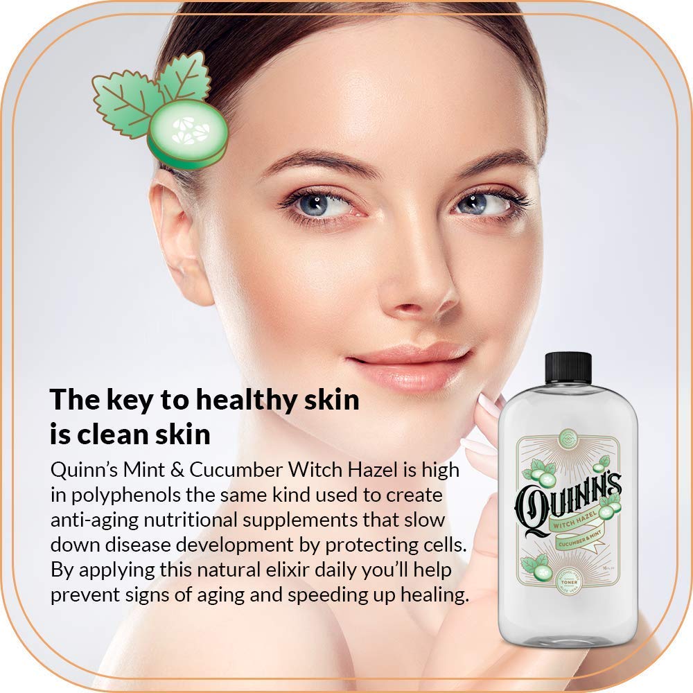 Quinn’s Alcohol Free Witch Hazel Pink Grapefruit & Orange Rind 16 oz. & Quinn’s Alcohol Free Witch Hazel Cucumber & Mint 16 oz.