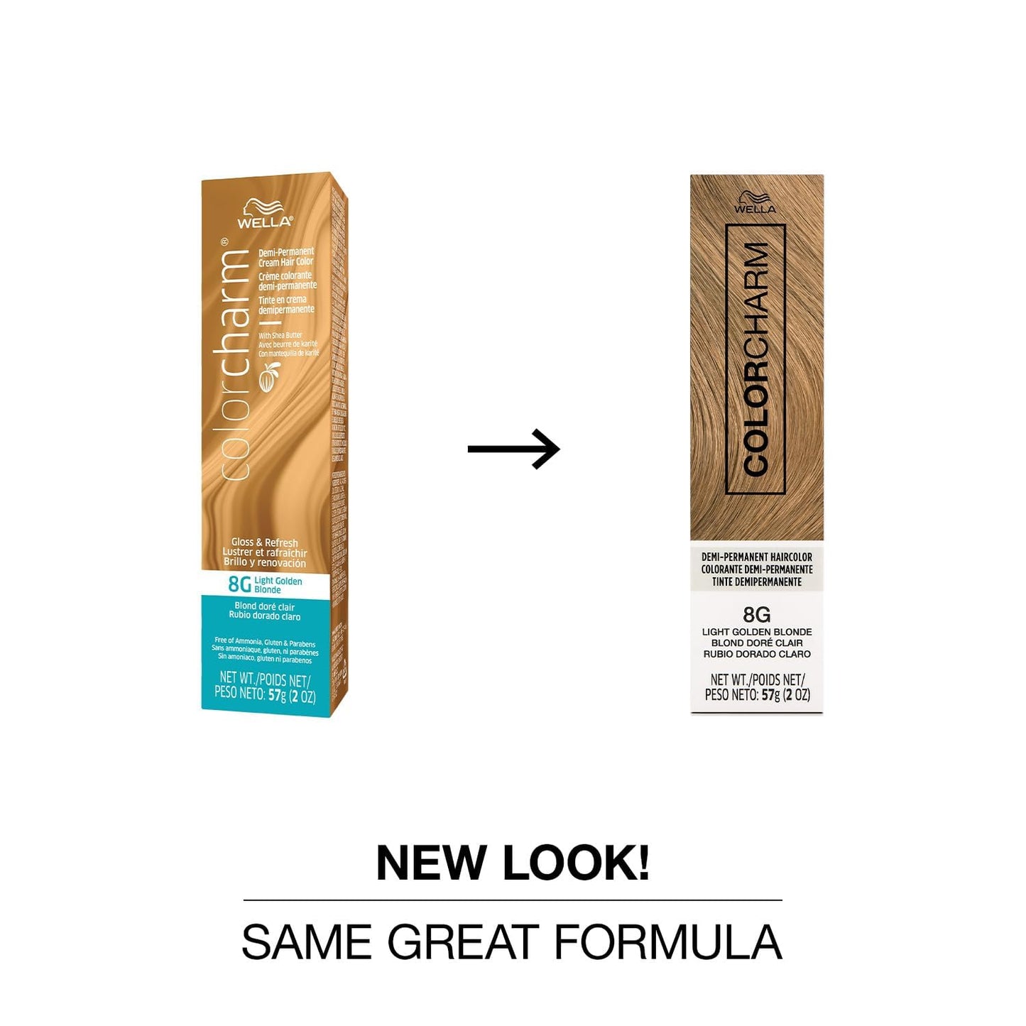 COLORCHARM Demi Permanent Hair Color 8G Light Golden Blonde Gloss, Refresh & Tone 2 Fl Oz