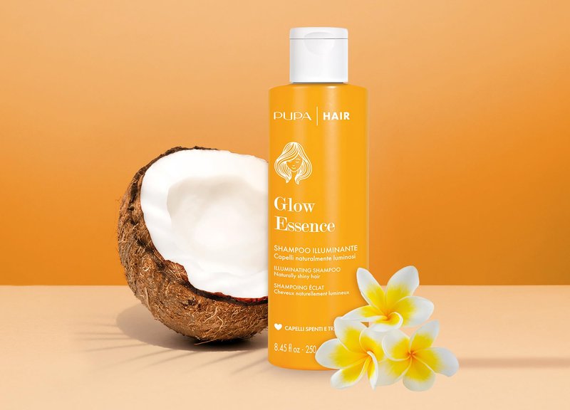 Pupa Milano Glow Essence Illuminating Shampoo - Shampoo for Dull and Color Treated Hair - Boosts Strength, Moisturizes, and Enhances Shine - 8.45 oz