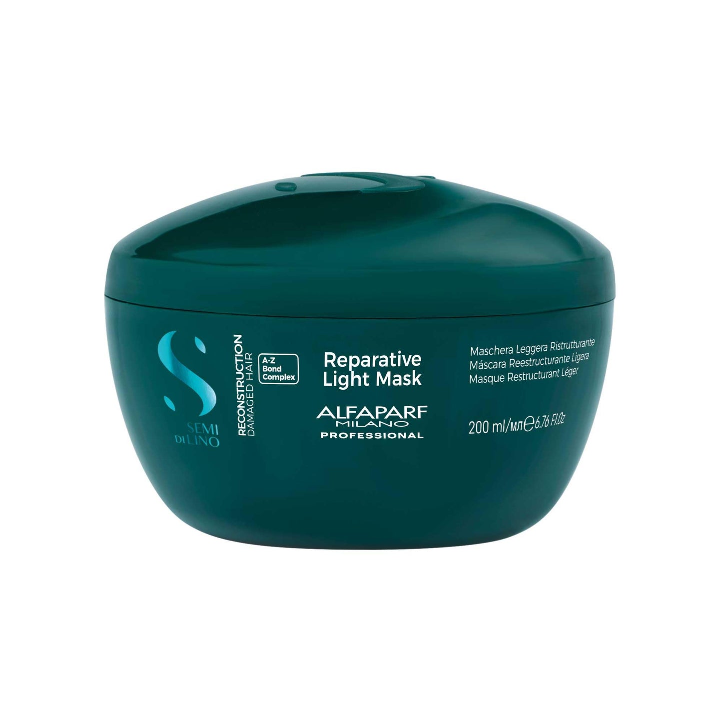 ALFAPARF MILANO Semi di Lino Reconstruction Light Bond Repair Hair Mask for Damaged Hair - Fine Hair - Hair Repair – Restructures, Strengthens - Color Safe - Deep Conditioner - Vegan (6.76 oz)