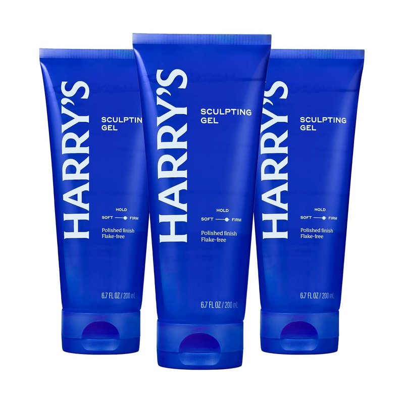 Harry's Hair Gel for Men - Firm Hold & Polished Finish | 6.7 Fl Oz, 3 Pack