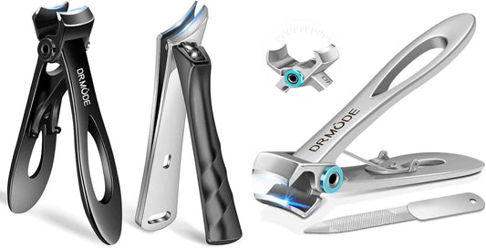 Professional Nail Clippers for Thick Toenails & Ingrown Nails - Wide Jaw for Men & Seniors