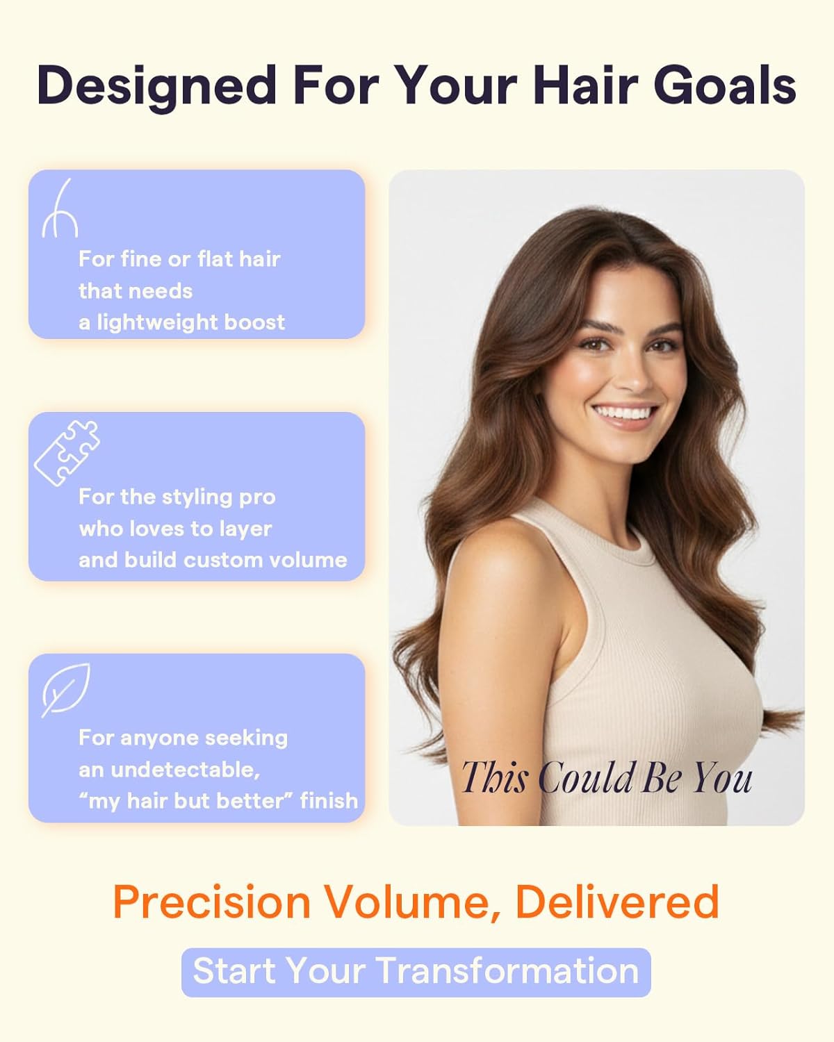 Brown Human Hair Extensions - 16 Inch Clip-In Remy Hair, Straight & Natural | 60 Grams, Medium Brown, 3 Pcs