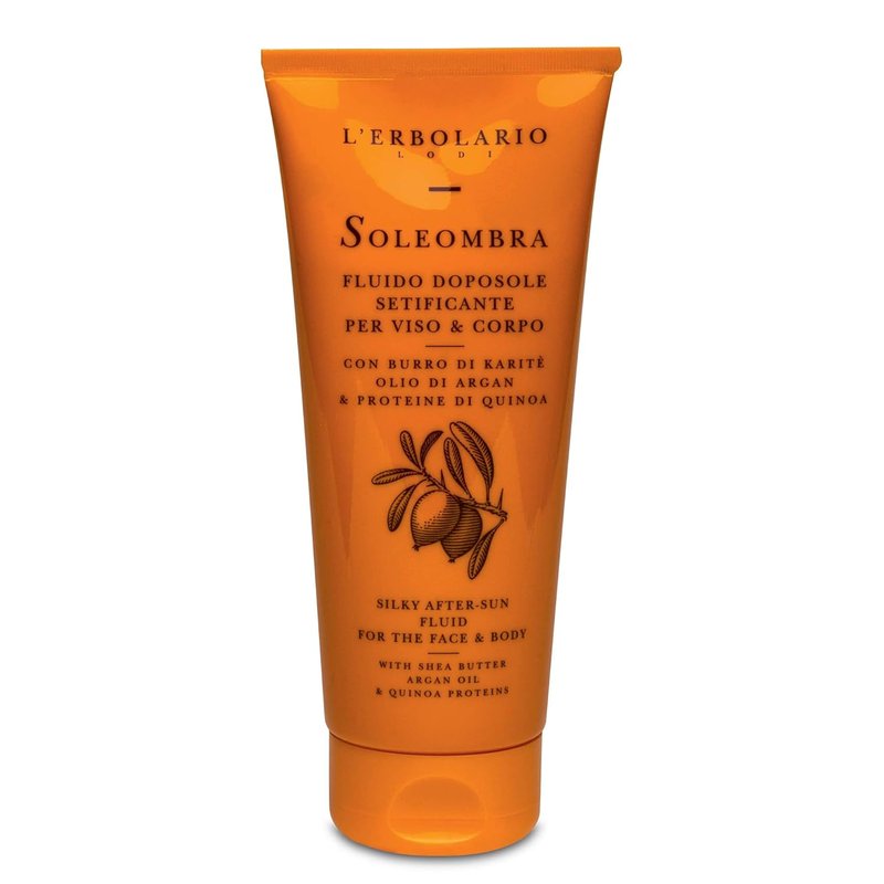 L'Erbolario Silky After-Sun Fluid | Hydrating Aloe Vera Lotion for Deep Moisture - 6.7 oz