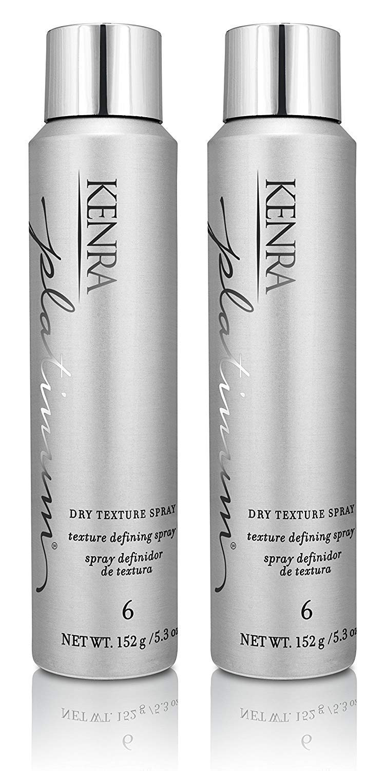 Kenra Platinum Dry Texture Spray 6 | Texture Defining Styler | Increases Texture & Fullness | Absorbs Oils & Impurities | Ultra-Lightweight, Non-Drying Formulation | All Hair Types | 5.3 oz. (2-Pack)