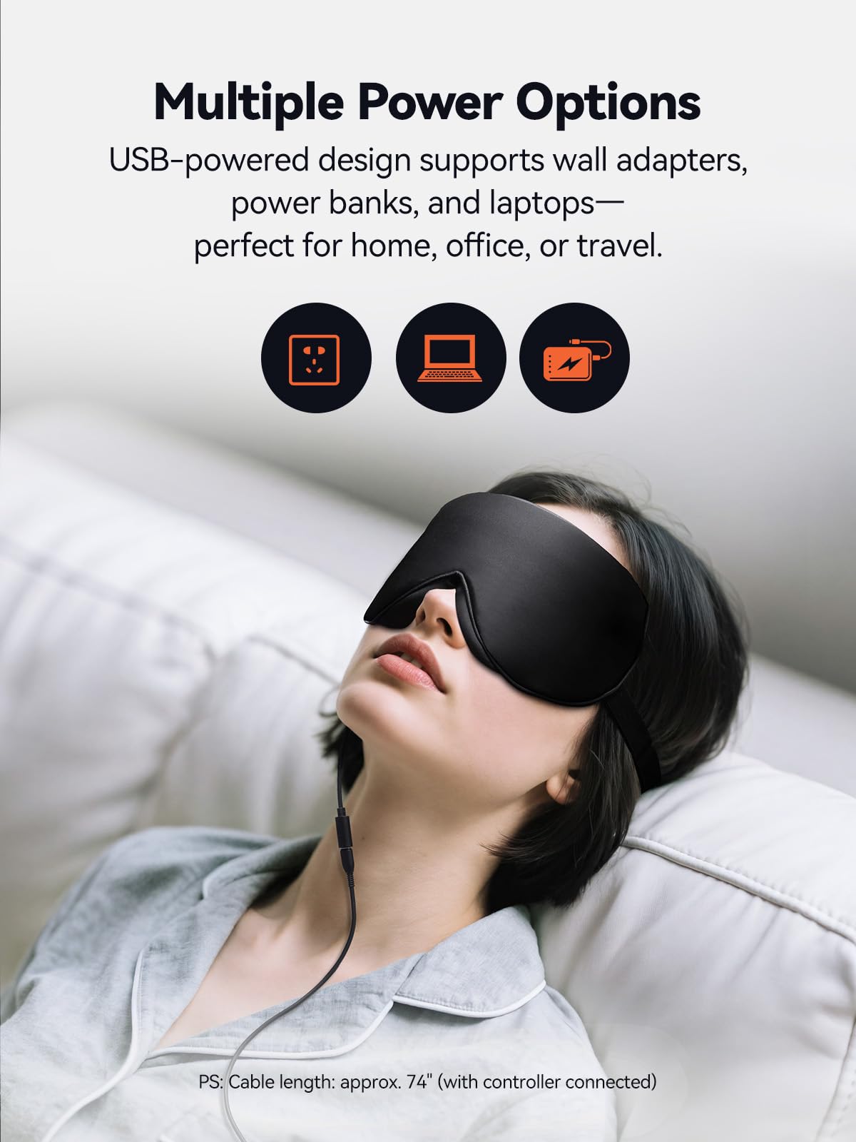 USB Heated Eye Mask for Dry Eyes & Tired Eyes, Warm Compress Therapy with Adjustable Heat & Timer – Soft Relaxation Mask for Puffiness, Dark Circles, Sleep & Eye Strain Relief