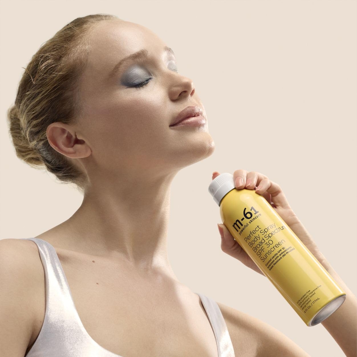 m-61 Sunscreen Spray SPF 30 - Lightweight Clear Mist, No White Cast | Continuous Non-Aerosol Spray | Water Resistant (80 Minutes) | Formulated With Vitamin E & Aloe | Made in USA - 6 Fl Oz