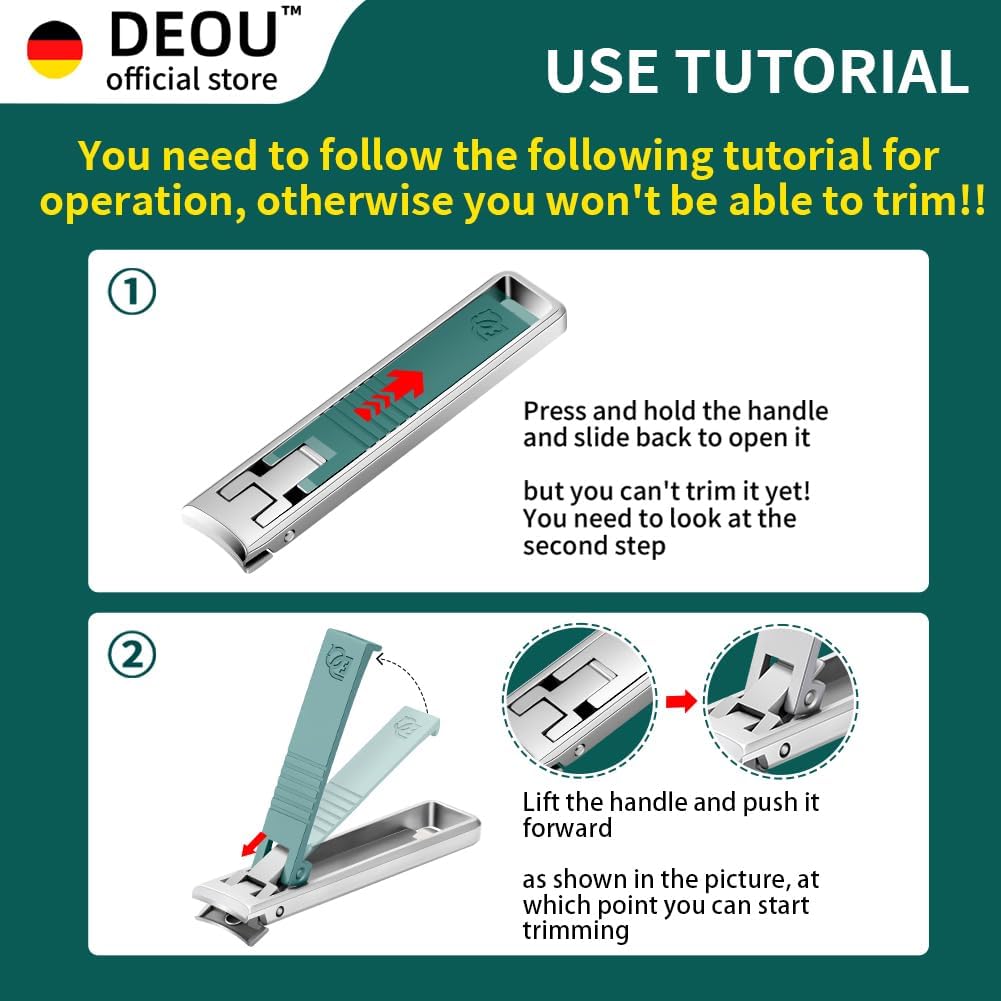 Folding Ultra-Thin Nail Clippers - Mini Stainless Steel Manicure Tool | Portable Travel Size with Leather Case