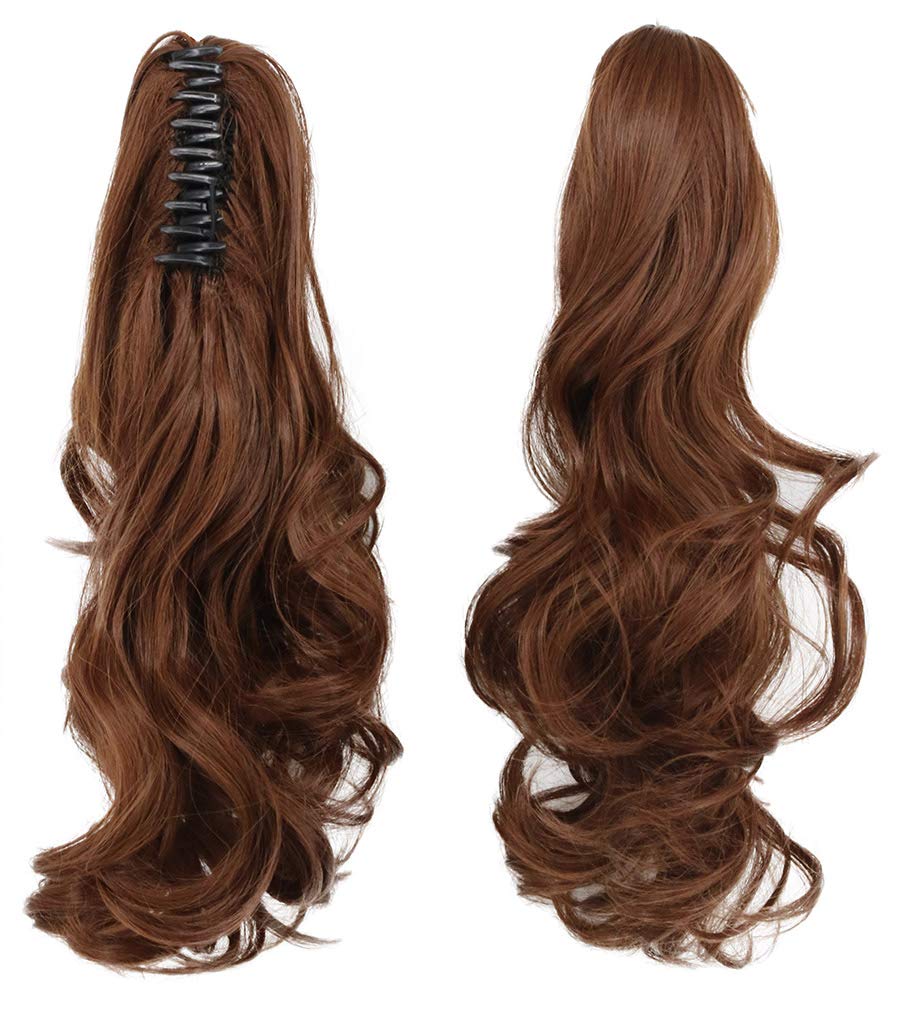 Long Brown Ponytail Wig for Women - Thick Clip-In Claw Drawstring | Anime Cosplay & Halloween Costume