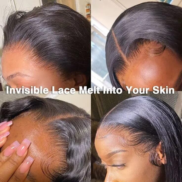 HD Lace Closure - 0.10mm Ultra-Thin Invisible Swiss Lace | Pre-Plucked with Baby Hair, 14 Inch, Natural Black