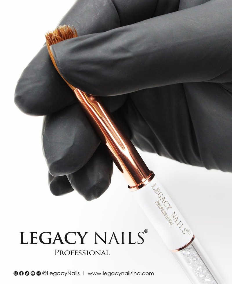 Acrylic Nail Brush #10 - Professional Sculpting Tool with Flexible Bristles | Lightweight White Design