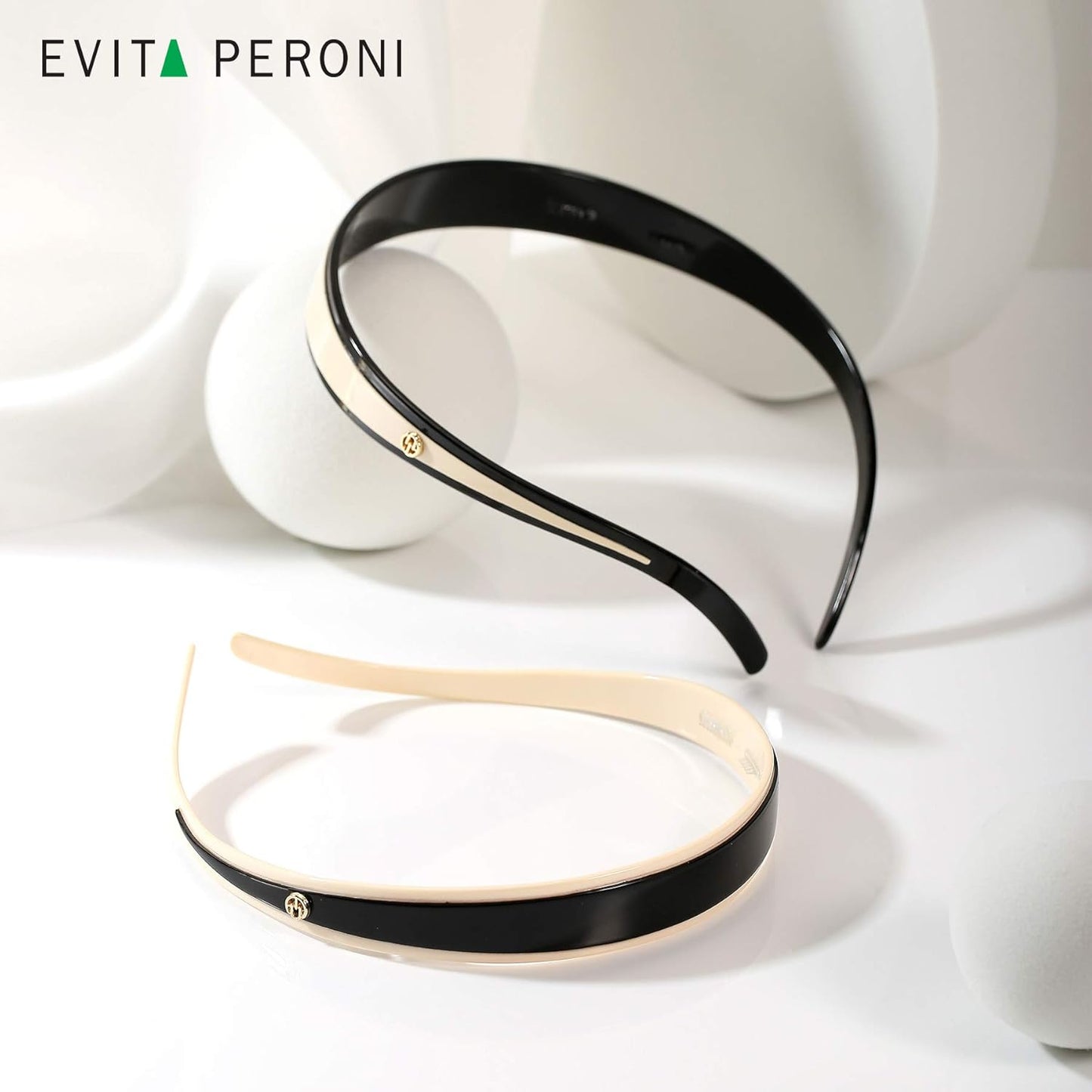 Evita Peroni Headband for Glasses - Stylish Black & Off White Hair Accessory | Comfortable Non-Slip Design