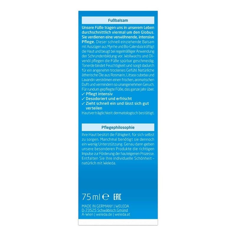 Weleda Foot Balm, 2.5 Fl Oz