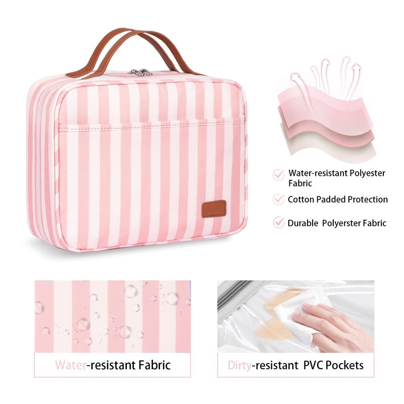 Bosidu Hanging Travel Toiletry Bag for Women, Portable Toiletry Bag for Travel Size Essentials, Water-resistant Large Travel Makeup Bag with Hook for Toiletries, Cosmetics, Travel Accessories