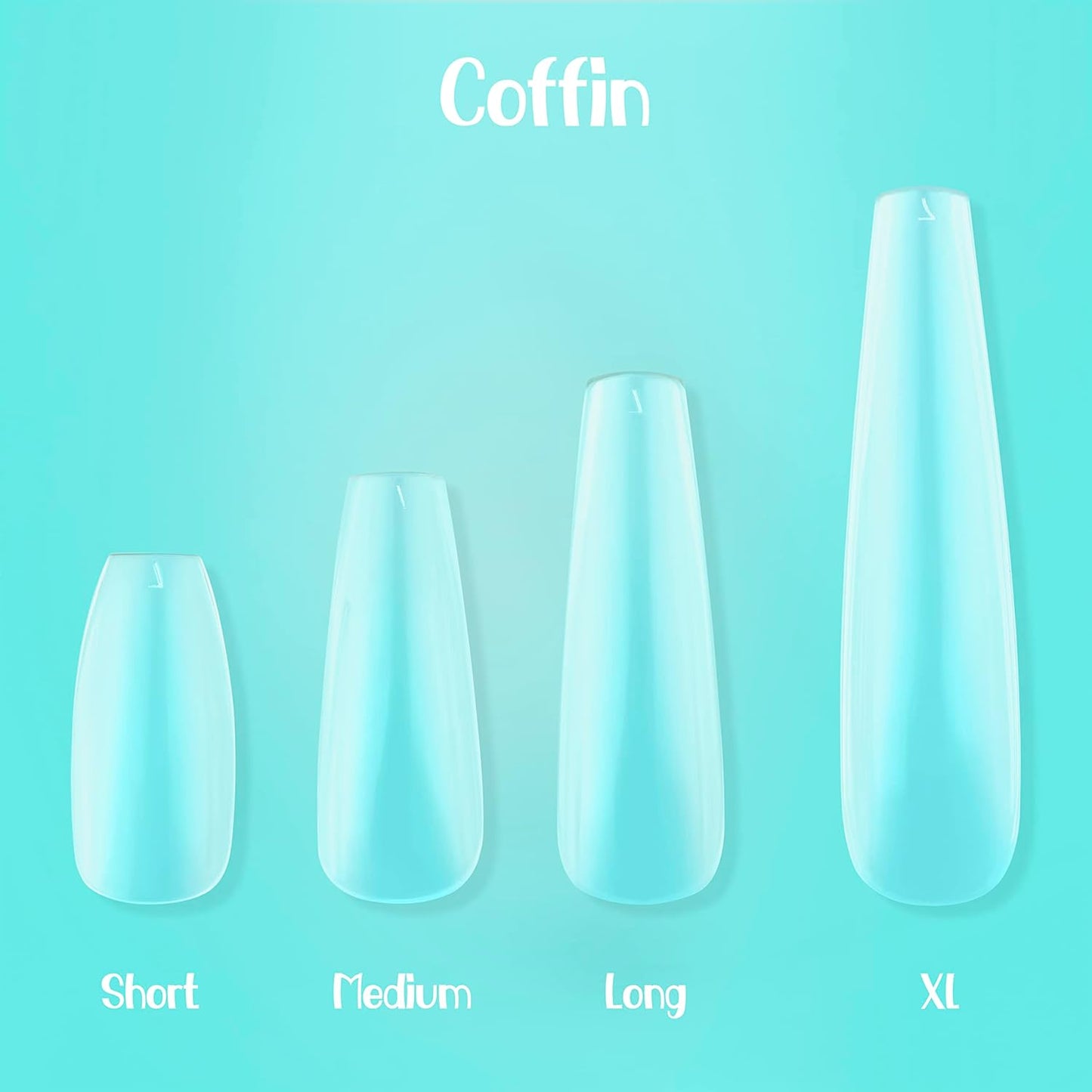 Coffin Short Soft Gel Starter Kit - Professional Salon Quality Ballerina Tips