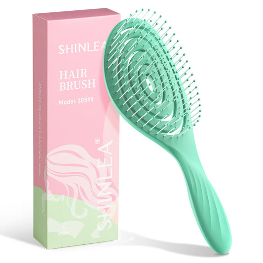 SHINLEA Detangle Hair Brush, Unique Spiral Hairbrush for Women Men & Children, Does not Pull the Hair, Hair Straightening Brushes for Curly, Straight & Wet Hair