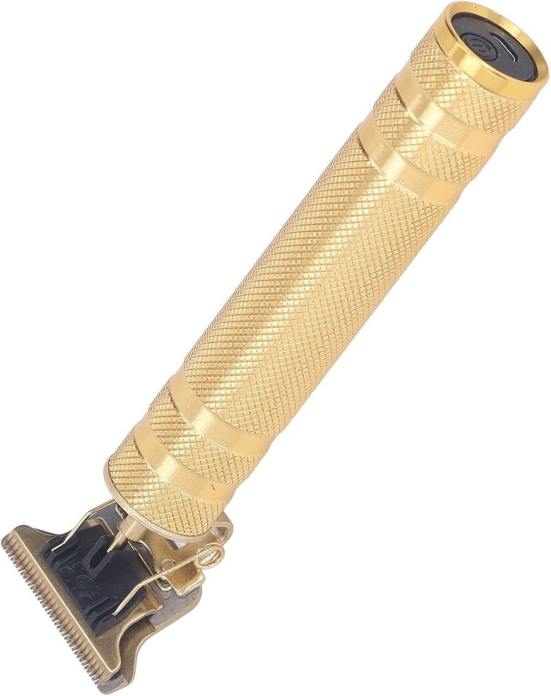 T Blade Hair Trimmer - USB Rechargeable Professional Grooming Clipper | Washable Metallic Gold Design