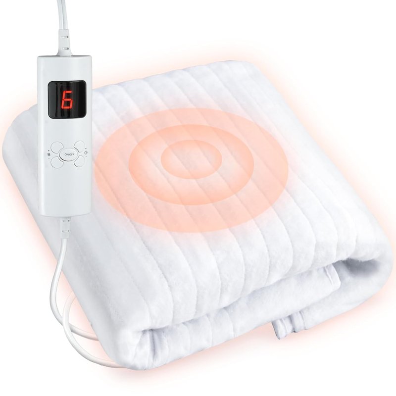 Electric Massage Table Warmer Pad - 9 Heat Settings | Digital Control, Overheat Protection, 72.8" x 30", White