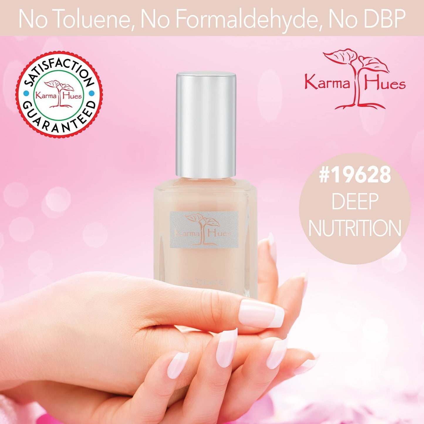 Karma Organic Nail Polish Remover & Nail Deep Nutrition Bundle – Natural Unscented Nail Polish Remover (4FL-Oz) Deep Nutrition Nails Strengthener Nail Treatment (0.43FL-Oz)