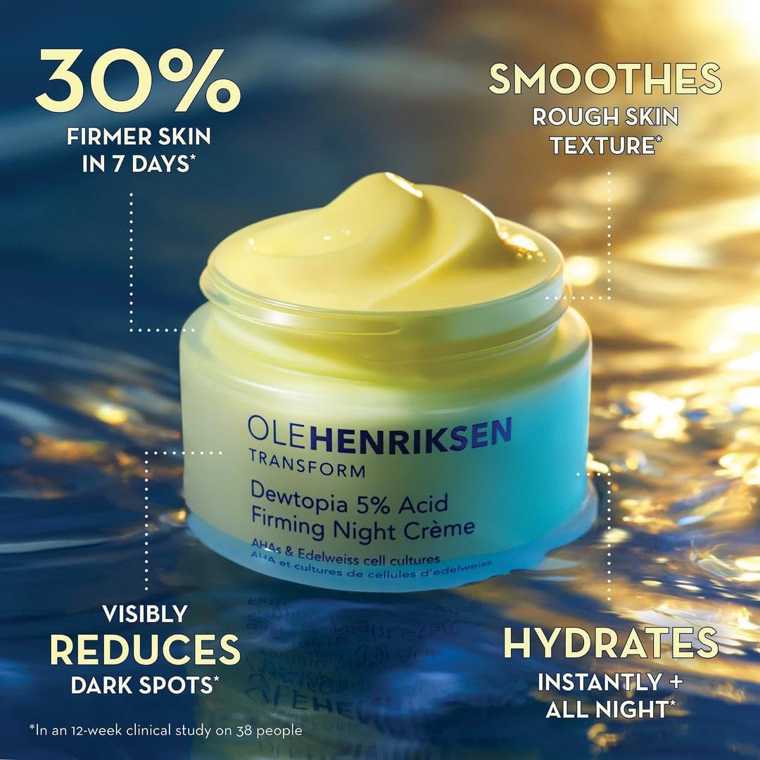 OLEHENRIKSEN Dewtopia 5% AHA Firming Night Cream - Hydrating Anti-Aging Formula for Glowing Skin