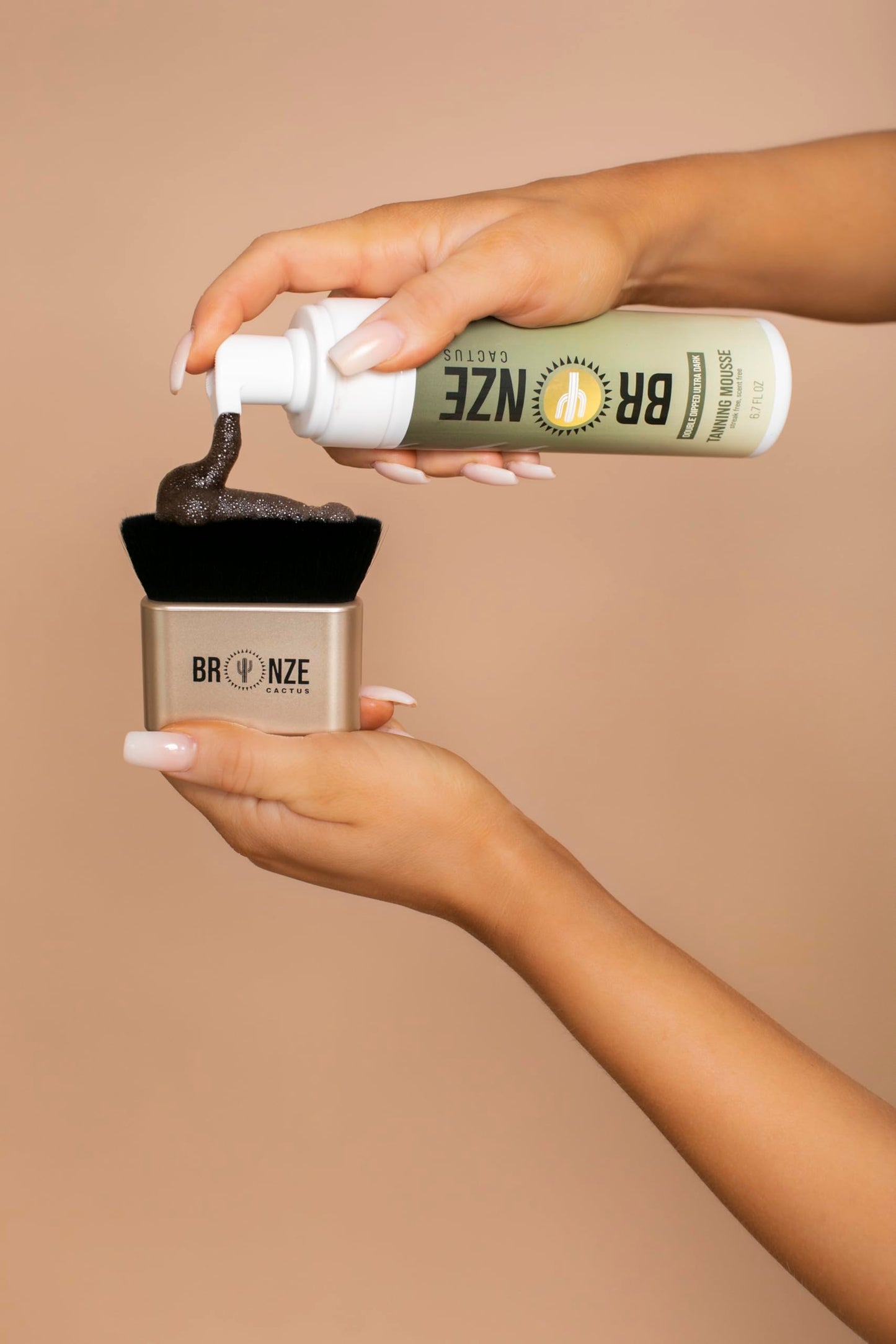 Bronze Cactus Chocolate Glaze Tanning Mousse | Easy Application & Instant Gratification | Dries Immediately Without Leaving You Sticky | Non-Scented, Streak Free