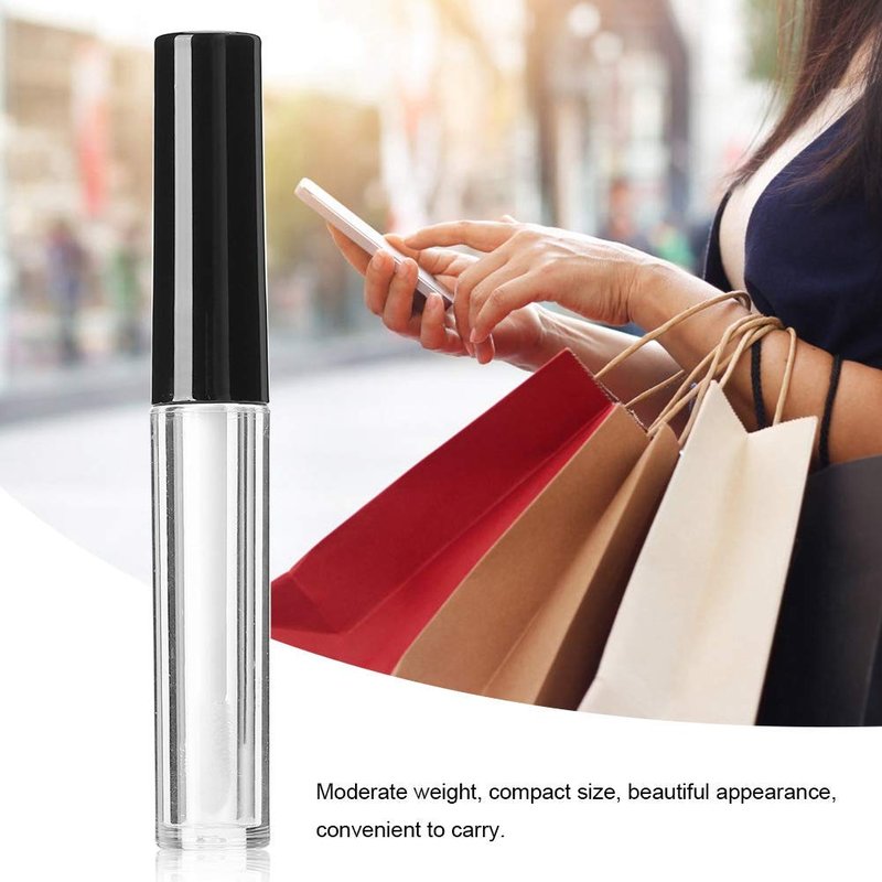 Yosoo123 50 pcs 1.3ml Lipstick Tube, Empty Transparent Clear Lip Gloss Tube DIY Small Lipstick Tube Cosmetic Container Empty Lip Gloss Bottle