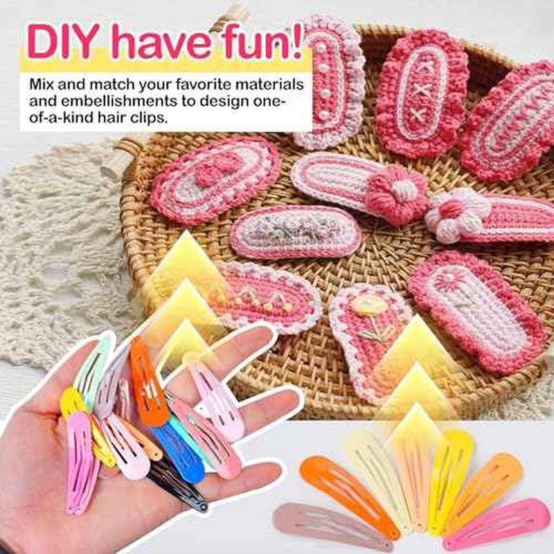120 Pcs Snap Hair Clips Hair Barrettes,2 Inch Barrettes Metal Snap Clips Candy Color for Women Girls(40 Colors)