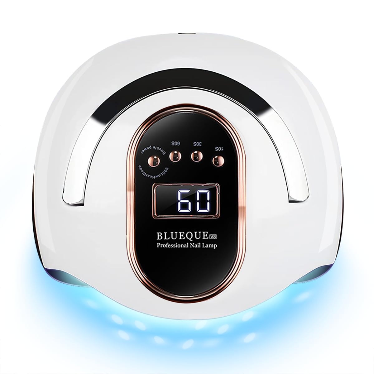 W&H UV LED Nail Dryer 168W Faster Gel Nail Curing Lamp for Gel Polish and Regular Polish Professional Machine Pedicure Manicure Fingernail and Toenail Nail (White 168W)