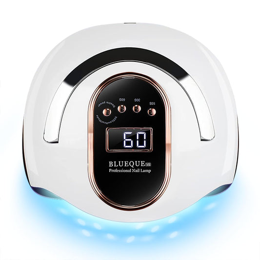 W&H UV LED Nail Dryer 168W Faster Gel Nail Curing Lamp for Gel Polish and Regular Polish Professional Machine Pedicure Manicure Fingernail and Toenail Nail (White 168W)