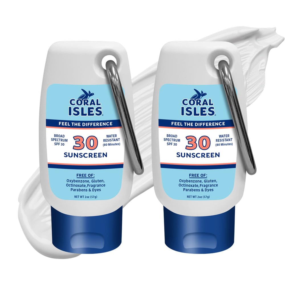 Coral Isles Reef Safe Sunscreen - Hawaii Approved Sun Shield - Broad Spectrum UVA/UVB Waterproof Skin Protector