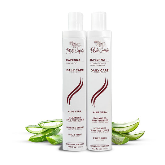 Ravenna Aloe Vera Shampoo & Conditioner Set – Paraben-Free, Deep Moisture, Breakage Reduction for Dry, Damaged & All Hair Types, 2×300ml (10.1 fl oz each)