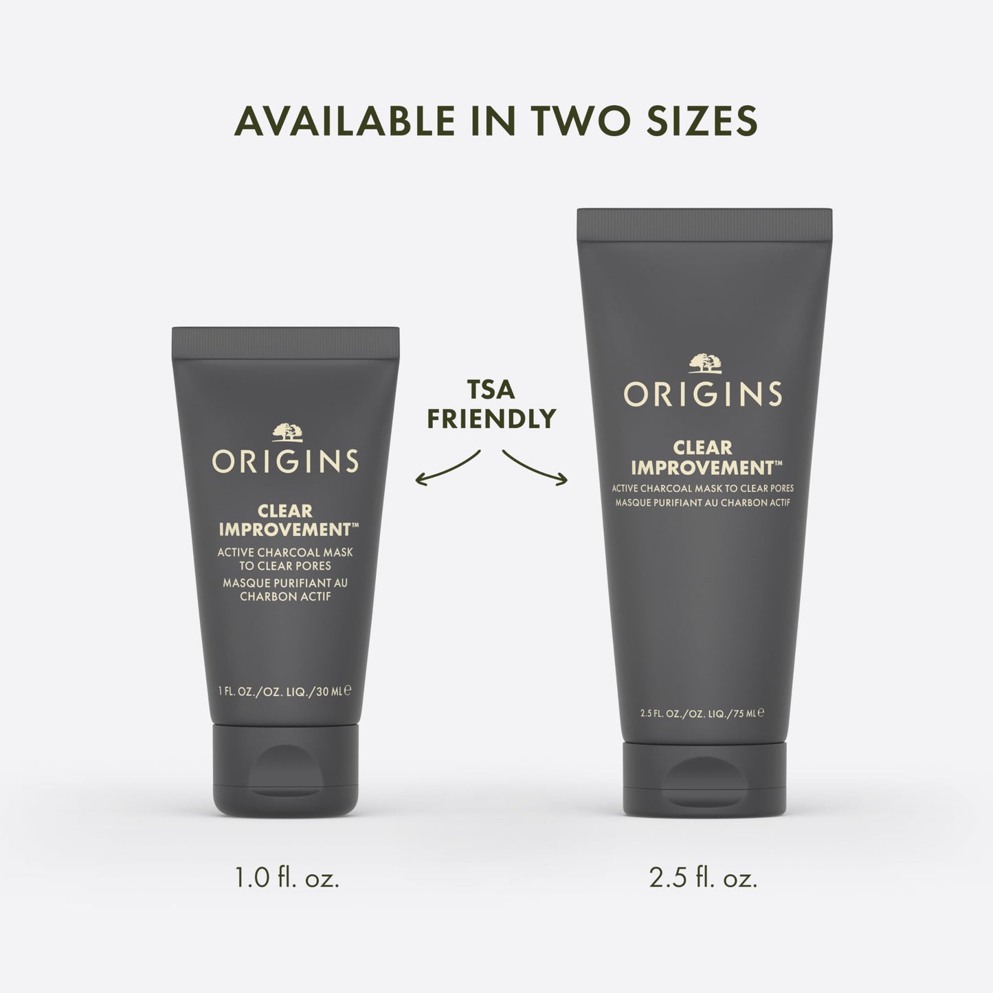Origins Clear Improvement Active Charcoal Face Mask to Clear Pores | Clay Mask | Fragrance Free, 2.5 Fl Oz